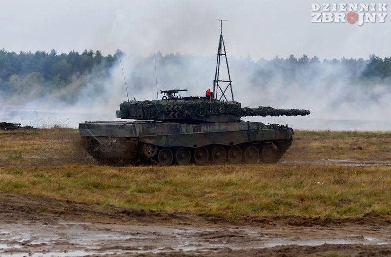 Atak dwóch kompanii czołgów Leopard 2A4. 